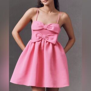 Sachin & Babi Sloane Taffeta Double-bow Pleated
Mini Dress - L - Pink Combo